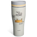 ТЕРМОКРУЖКА AGNESS "КОФЕ-СЮДА" 360МЛ, КОЛБА НЕРЖ.СТАЛЬ 18/10