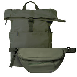 Подарочный набор Бостон (Boston), зеленый (рюкзак, сумка через плечо (cross body) ЗЕЛЕН