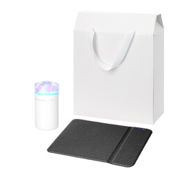 Подарочный набор Кристалл, Онор (Crystal, Honor), черный (увлажнитель воздуха, зарядное устройство) БЕЛ ЧЕРН