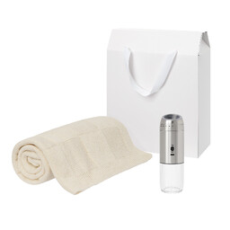 Подарочный набор Гравис, Селла (Gravis, Cella), черный (мельница, плед) БЕЖЕВ СЕРЕБРЯН