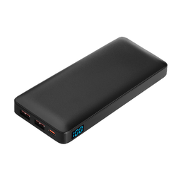 Внешний аккумулятор с цветной подсветкой Анкор Макс Плюс PD (Ancor PD Max Plus) 10000 mAh, черный ЧЕРН