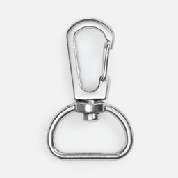 Застежка-карабин Snap hook, M, серебристая (хром)