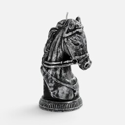 Свеча фигурная «Бюст лошади», серебристая