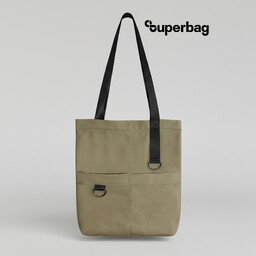 Шоппер Superbag ZIP, с двумя карманами и молнией (песочный)