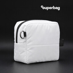 Несессер Superbag Bubble, стёганый, на молнии, с креплением на кольцо-карабин (белый)