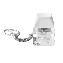 Брелок PUSH ME с LED подсветкой (фонарик), Белый