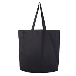 Большая сумка шоппер хлопковый MALL BIG 220, 42 x 45 x 14 см, длина ручек 64 х 2,5 черн
