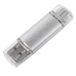 USB flash-карта ASSORTI OTG Type-C (16Гб) серебрист