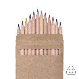 Цветные карандаши KINDERLINE middle,12 цветов бежев