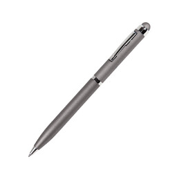 Ручка шариковая со стилусом CLICKER TOUCH серый, серебрист