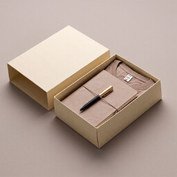Набор подарочный Welcome Box: футболка LIBRA размер M/L, ежедневник, ручка в коробке бежев