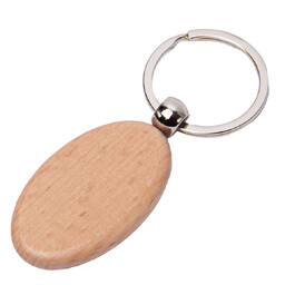 Брелок TIMBER OVAL; 5,2 x 3,2 см; дерево бежев