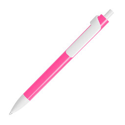 Ручка шариковая FORTE NEON розовый, бел