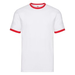 Футболка мужская RINGER T 160 красный, бел