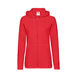 Толстовка женская без начеса LADIES LIGHTWEIGHT HOODED SWEAT 240 красн