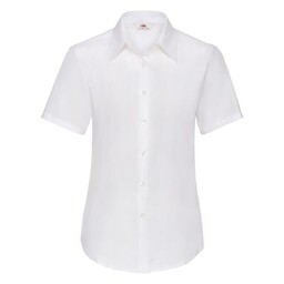 Рубашка женская SHORT SLEEVE OXFORD SHIRT LADY-FIT 130 бел