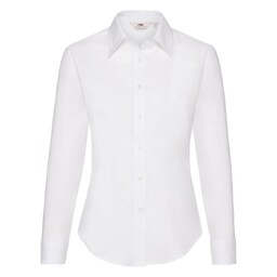 Рубашка женская LONG SLEEVE OXFORD SHIRT LADY-FIT 130 бел