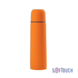 Термос "Крит" 500 мл, покрытие soft touch оранжев