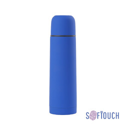 Термос "Крит" 500 мл, покрытие soft touch син