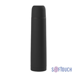 Термос "Родос", покрытие soft touch, 1 л. черн