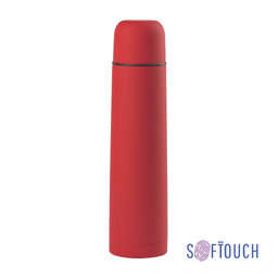 Термос "Родос", покрытие soft touch, 1 л. красн