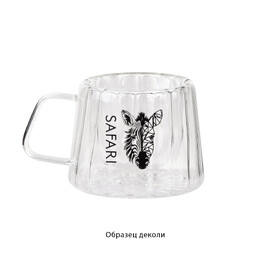 Кружка "Crystal" с нанесением "капсула Сафари" 180 мл прозрачн