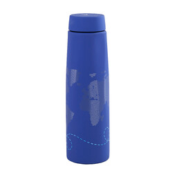 Термос "Calypso_Карта мира" 500 мл, soft touch син