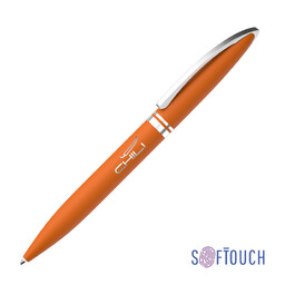 Ручка шариковая "Rocket", покрытие soft touch оранжев