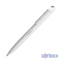 Ручка шариковая "Jupiter", покрытие soft touch бел