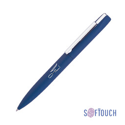 Ручка шариковая "Mercury", покрытие soft touch темно-син