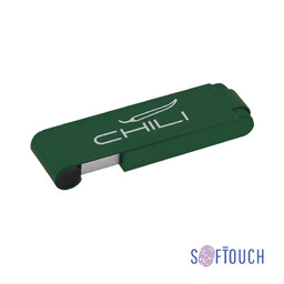 Флеш-карта "Case" 8GB, покрытие soft touch темно-зелен
