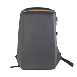Рюкзак "City" с USB-разъемом черный с коричневым