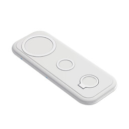 Настольная беспроводная (15W) зарядная станция "Snow Board" для смартфона, часов и наушников бел