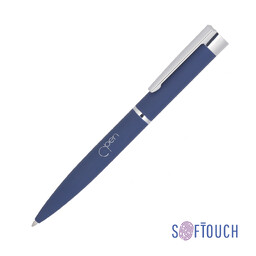 Ручка шариковая "Alice", покрытие soft touch темно-син