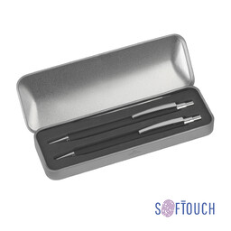 Набор "Ray" (ручка+карандаш), покрытие soft touch черн