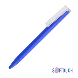 Ручка шариковая "Clive" покрытие soft touch синий с серебристым