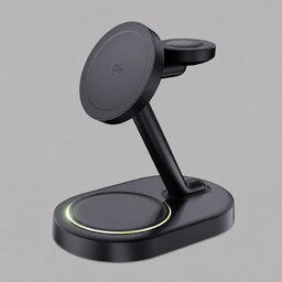Беспроводная зарядная станция 3 в 1 MagSafe QI2 NEO Galaxy, черная, Deppa