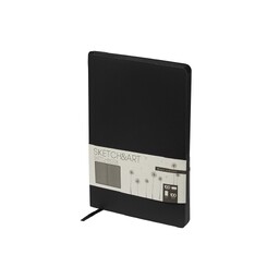 Скетчбук "Sketch & Art" в мягком переплете 140х210 мм, 100 л. черной бумаги 100 гр., черный
