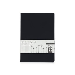 Скетчбук "Sketch & Art" в мягком переплете 147х210 мм, 24 л. белой бумаги 150 г/м2, черный