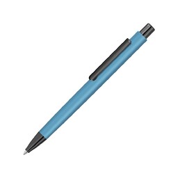 Металлическая шариковая ручка soft touch "Ellipse gum", голубой