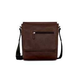 Сумка через плечо Mano "Don Valentino", натуральная кожа в коричневом цвете, 25 х 27 х 7 см