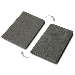Двустороннее портфолио из рпет-фетра и искусственной кожи "Felt", серый