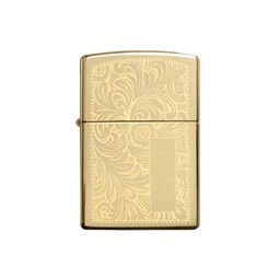 Зажигалка ZIPPO Venetian с покрытием High Polish Brass, латунь/сталь, золотистая, 38x13x57 мм