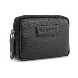 Ключница BUGATTI ЭЛЬЗА | ELSA, с защитой данных RFID, чёрная, воловья кожа/полиэстер, 11х2х7 см