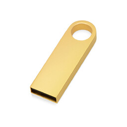 USB 2.0-флешка на 8 Гб с мини чипом и круглым отверстием, золотистыйй
