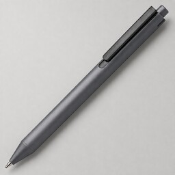 Пластиковая шариковая ручка "Эрика" из RABS, серый/черный