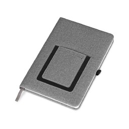 Блокнот "Pocket" 140*205 мм с карманом для телефона, серый