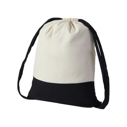 Рюкзак-мешок Cotton из хлопка 170 г, натуральный/черный