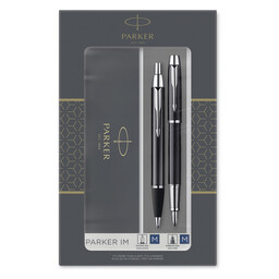 Parker Набор подарочный IM Black CT шар. ручка, 1,0мм + ручка перьевая, 1,0мм