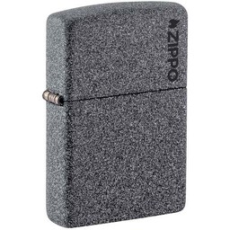 Зажигалка ZIPPO Logo с покрытием Iron Stone, латунь/сталь, серая, матовая, 38x13x57 мм, шт